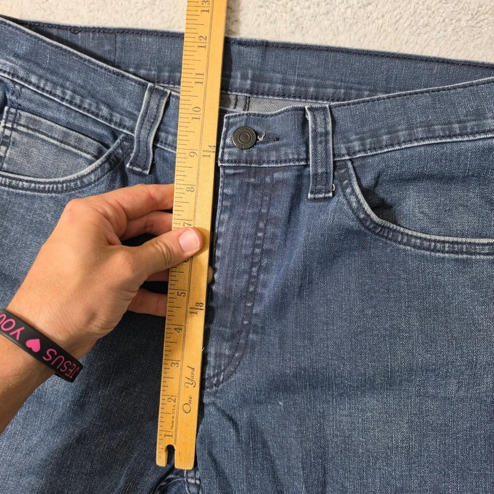 Levi's 513 Slim Straight Jeans Mens 32/30 Blue Stretch Denim Pants
